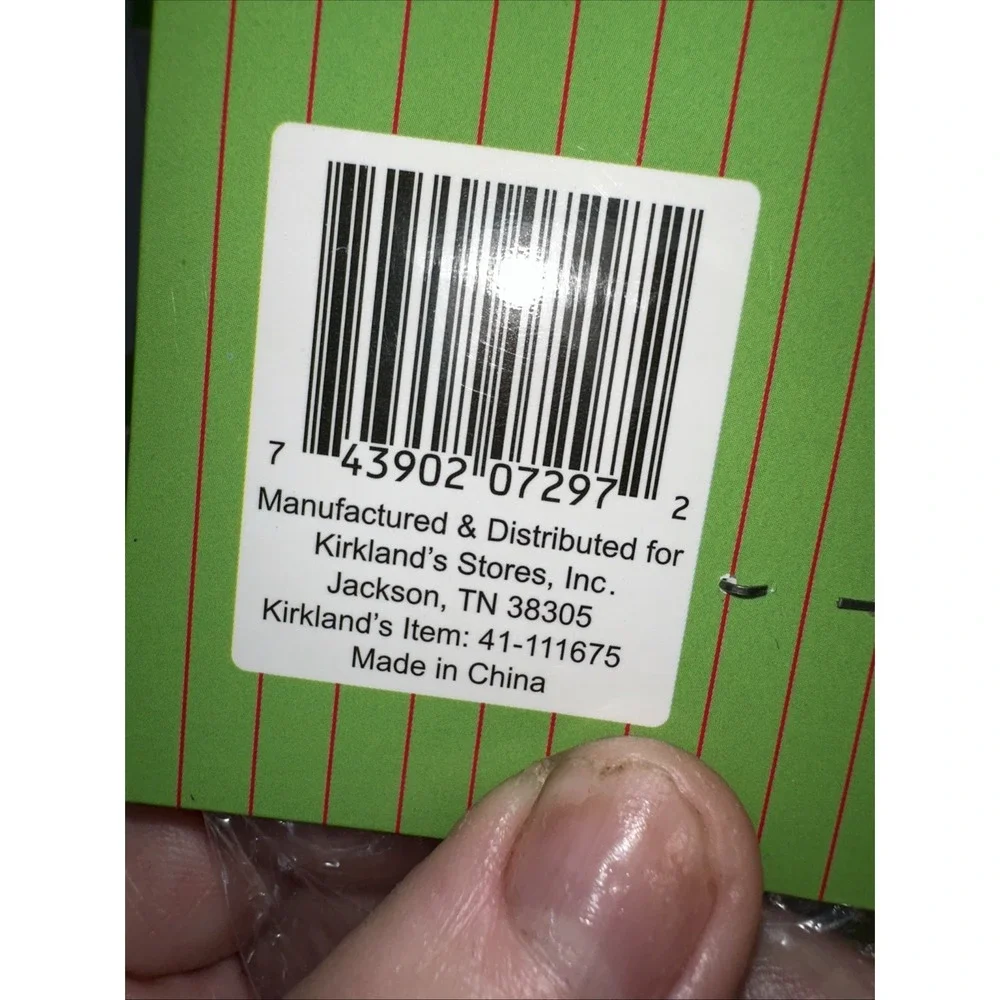 Set of 5 NWT Kirkland's Red/White Striped Fabric Garland 3 